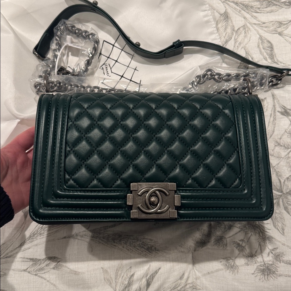 Chanel style Dark Green boy bag - Picture 9 of 9